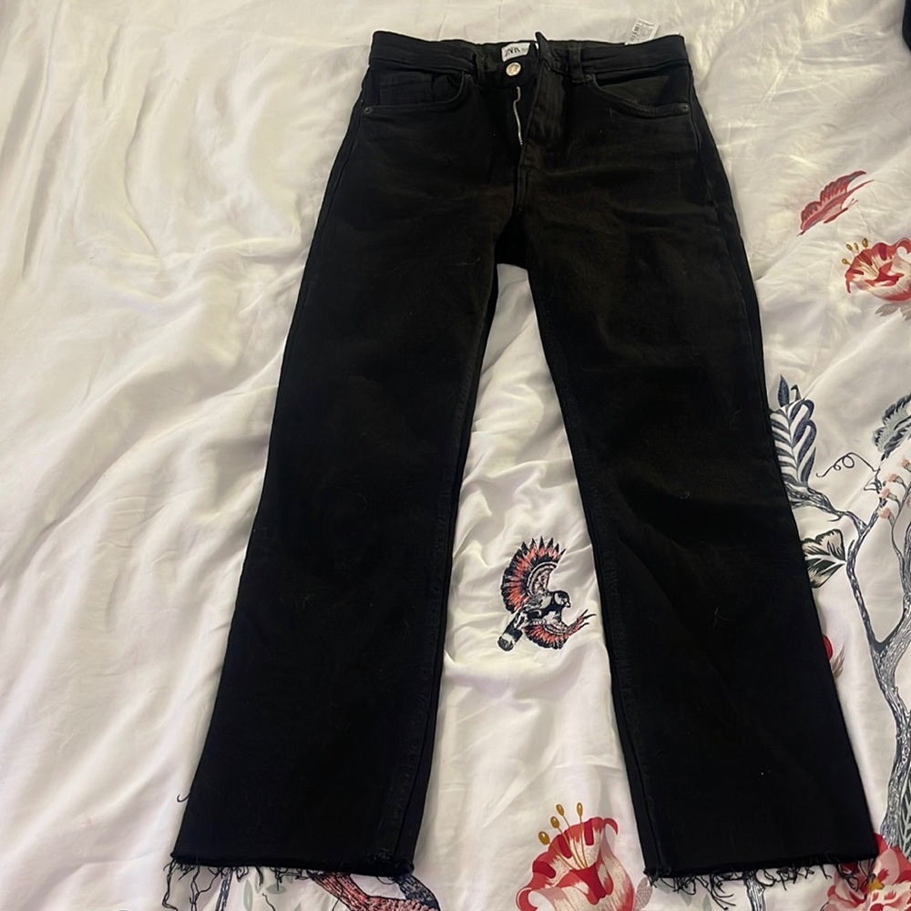 Zara women’s high waisted straight pants
